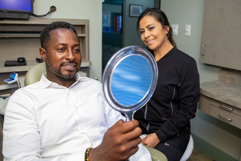 dental patient smiling